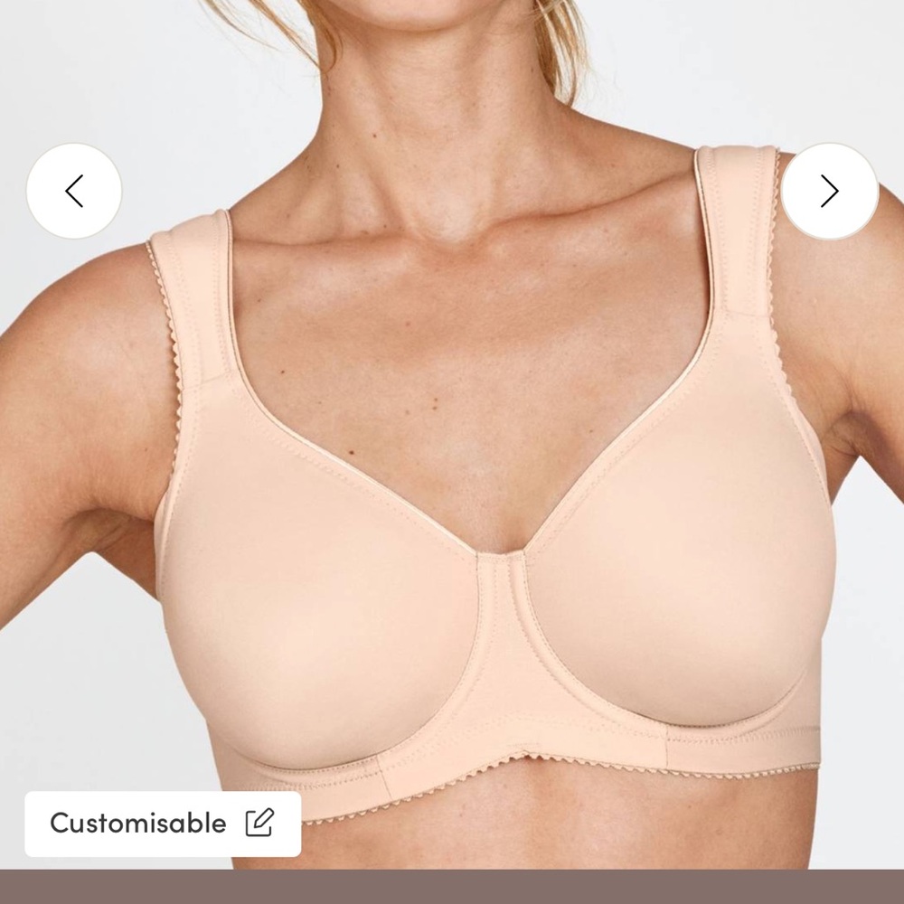 Miss Mary Stay Fresh Under Wire Padded Shoulders  Beige  Bra - - 46G US